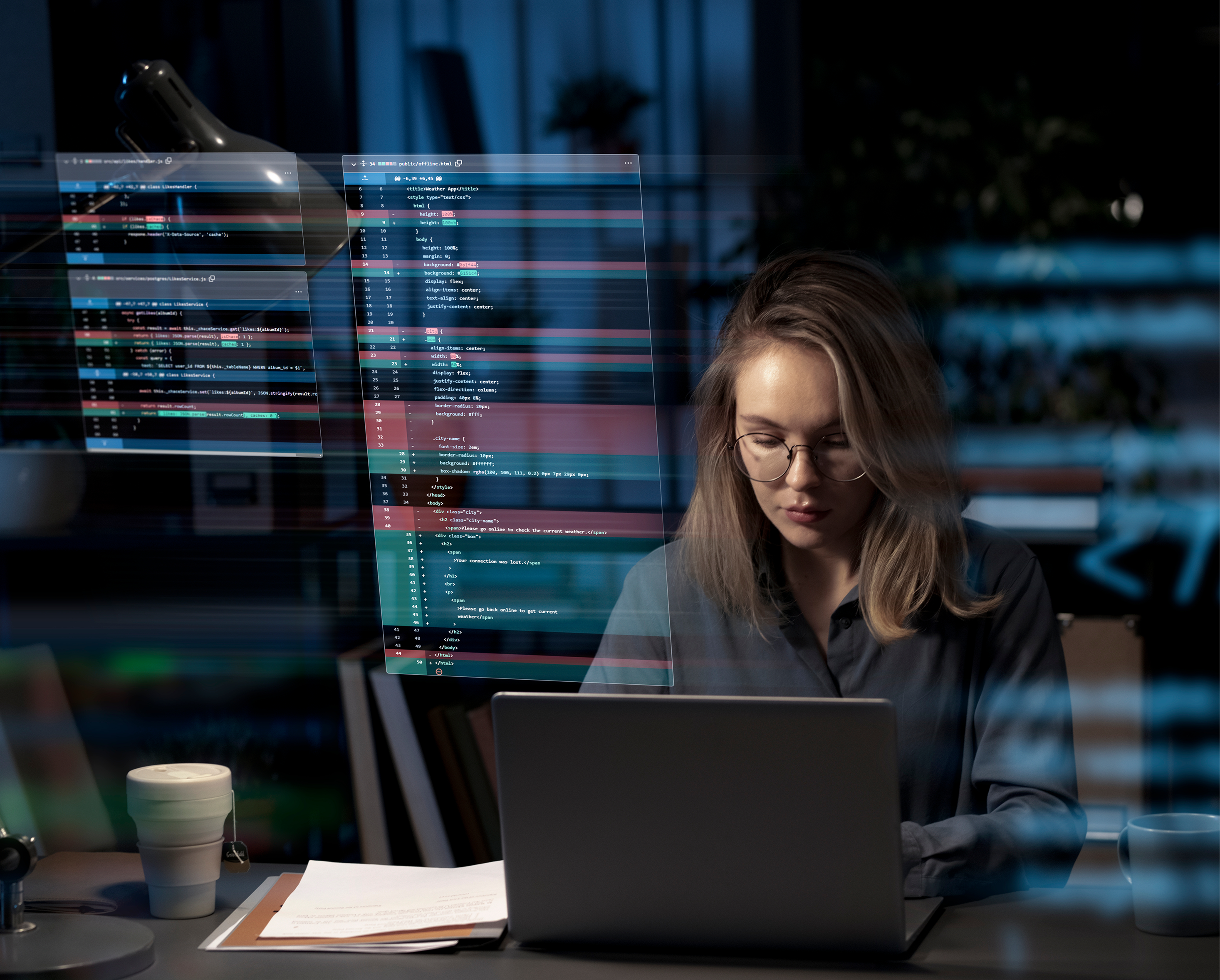 Primary case study visual showing cybersecurity operations.